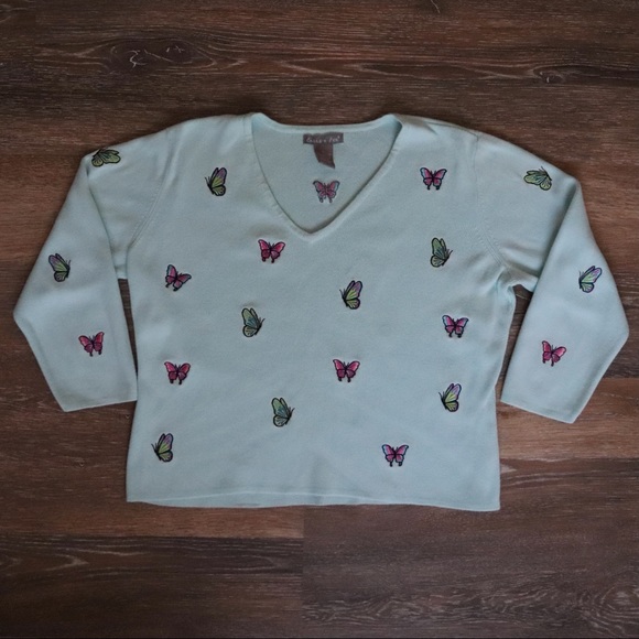 EAGLE’S EYE Butterfly Embroidery Sweater - Picture 7 of 10